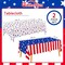 4th of July Party Supplies Set – American Flag Patriotic Theme Kit for Independence & Election Day Decorations, Disposable Plastic Tablecloth, 2PCS – Perfect 4th of July TableTop Decor